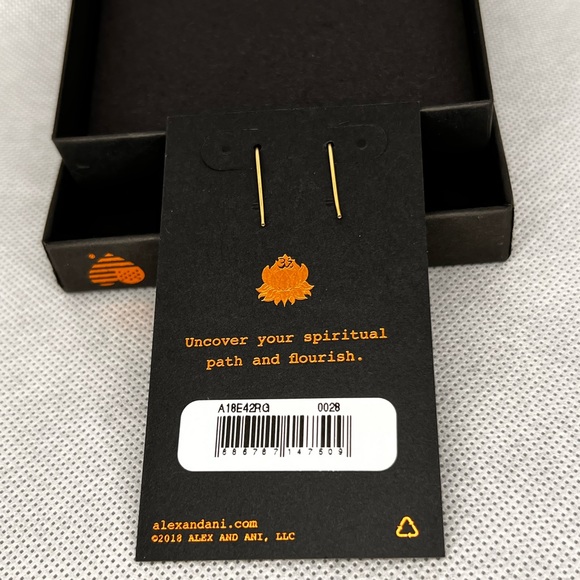 ALEX AND ANI - Lotus Hook Earrings. WEAR FOR GROWTH + NEW BEGINNINGS. - Picture 4 of 5
